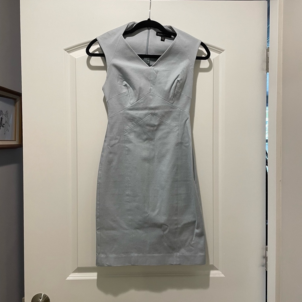 Stylish Banana Republic Light Blue Sheath Dress with Zipper